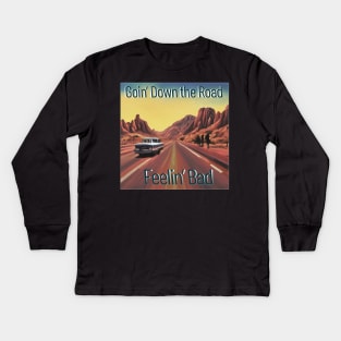 Grateful Dead Parking Lot Art Deadhead handpainted Goin Down the road Desert Retro Kids Long Sleeve T-Shirt